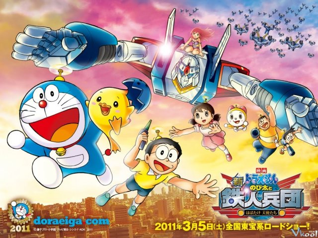 Xem Phim Cuộc Xâm Lăng Của Binh Đoàn Robot - Doraemon: Nobita And The New Steel Troops: Angel Wings - Vkool.TV - Ảnh 6